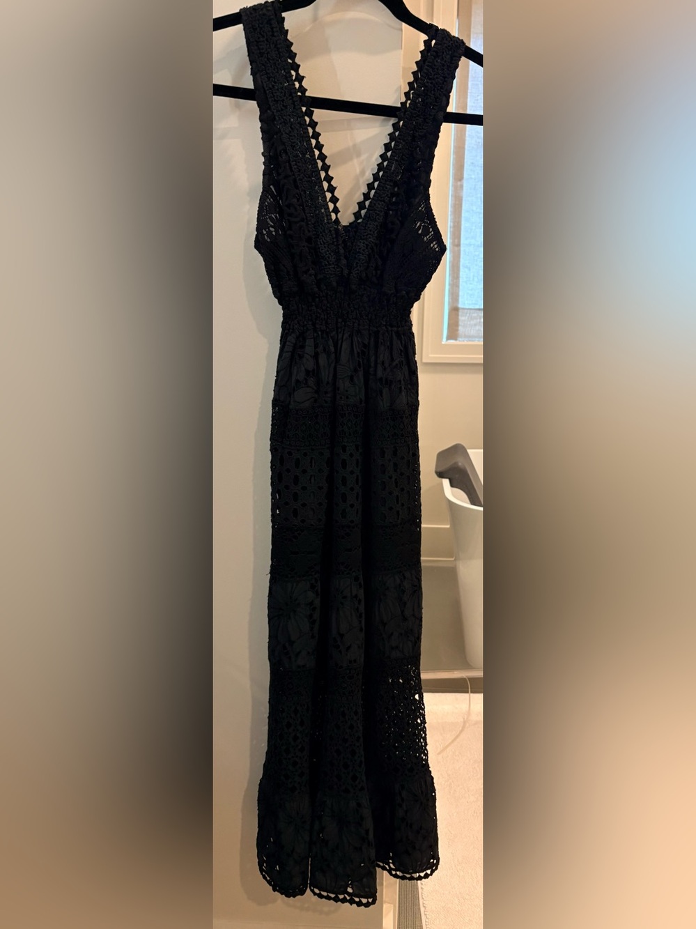 Temptation Positano Paglia Maxi Dress in Black